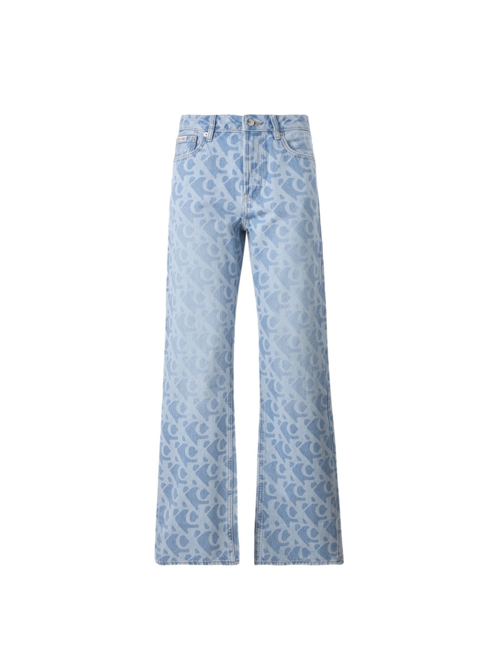 Calvin Klein Jeans 90s straight monogram jeans in light wash